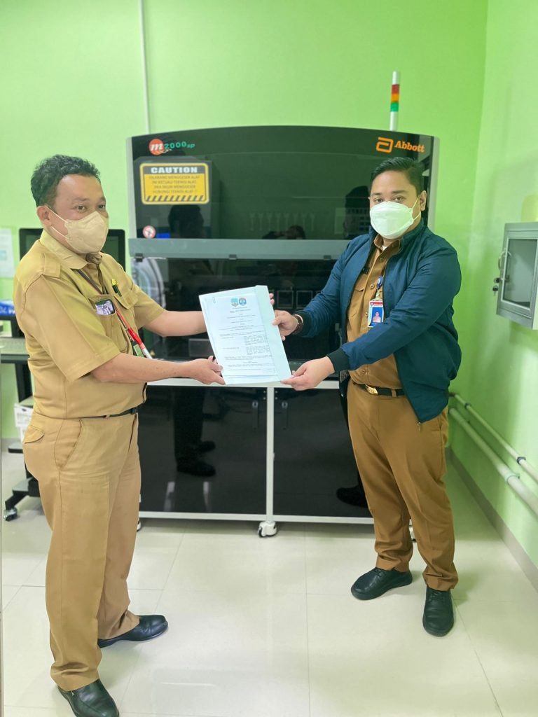 Penandatanganan Naskah Perjanjian Kerjasama antara Dinas Keehatan Provinsi Kalimantan Utara dan RSU Kota Tarakan tentang Rujukan pemeriksaan Viral Load